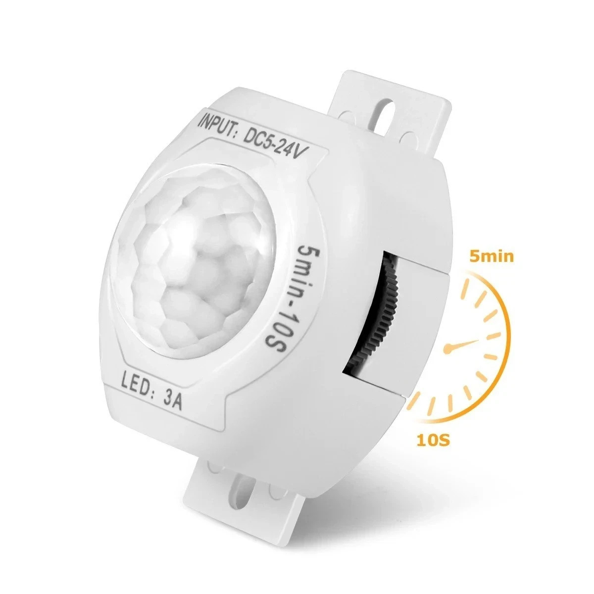 DC 5V 12V 24V PIR Motion Sensor Switch IR Detector 3A LED Strip Light Delay
