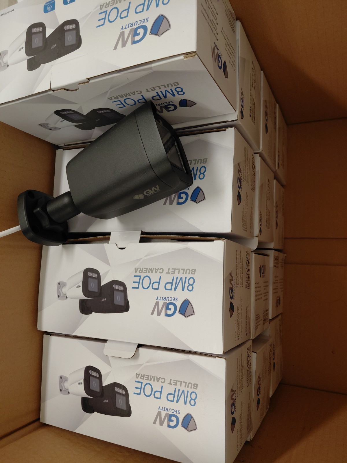 GW Security 8MP 4K PoE ONVIF IP Bullet Camera Black – 2.8-12mm