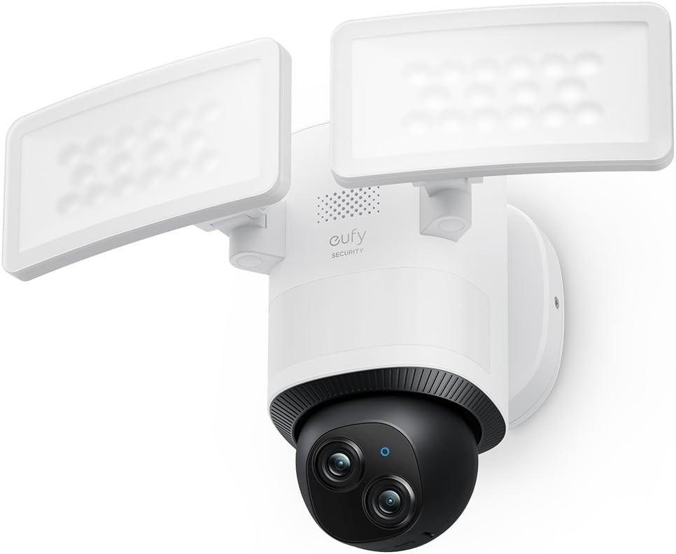 eufy Security Floodlight Outdoor Camera E340 Wired 2000 LM Wi-Fi HomeBase S380