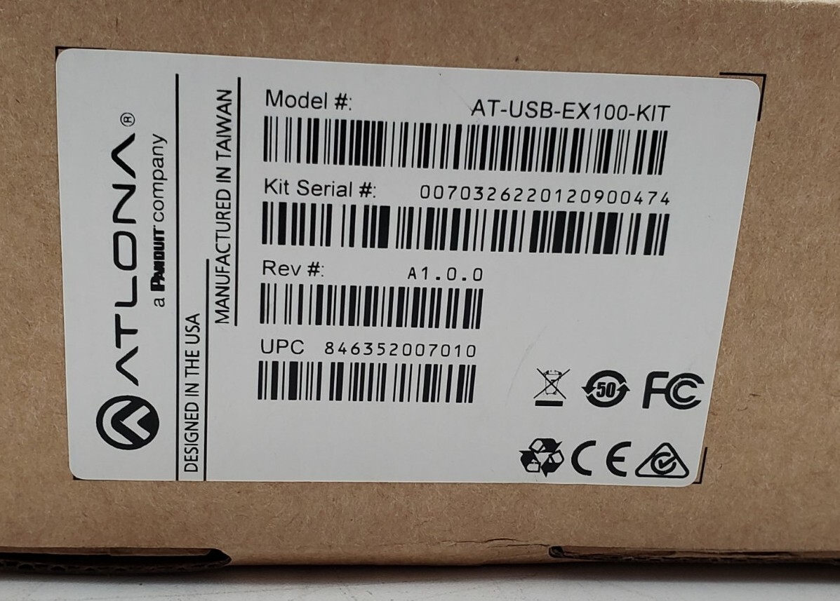 Atlona AT-USB-EX100-KIT – USB extender – USB 2.0, HDBaseT