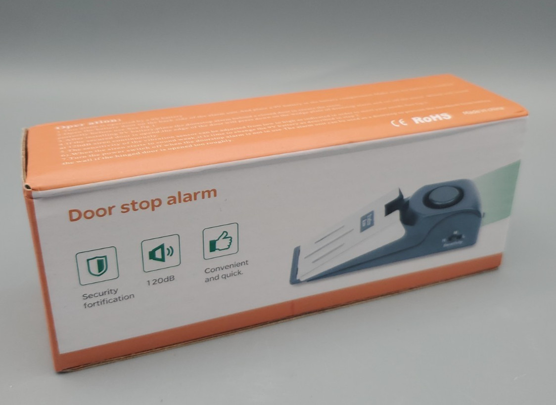 Security Door stop alarm- Adjustable Height- Portable- Travel- Office _ Home Use
