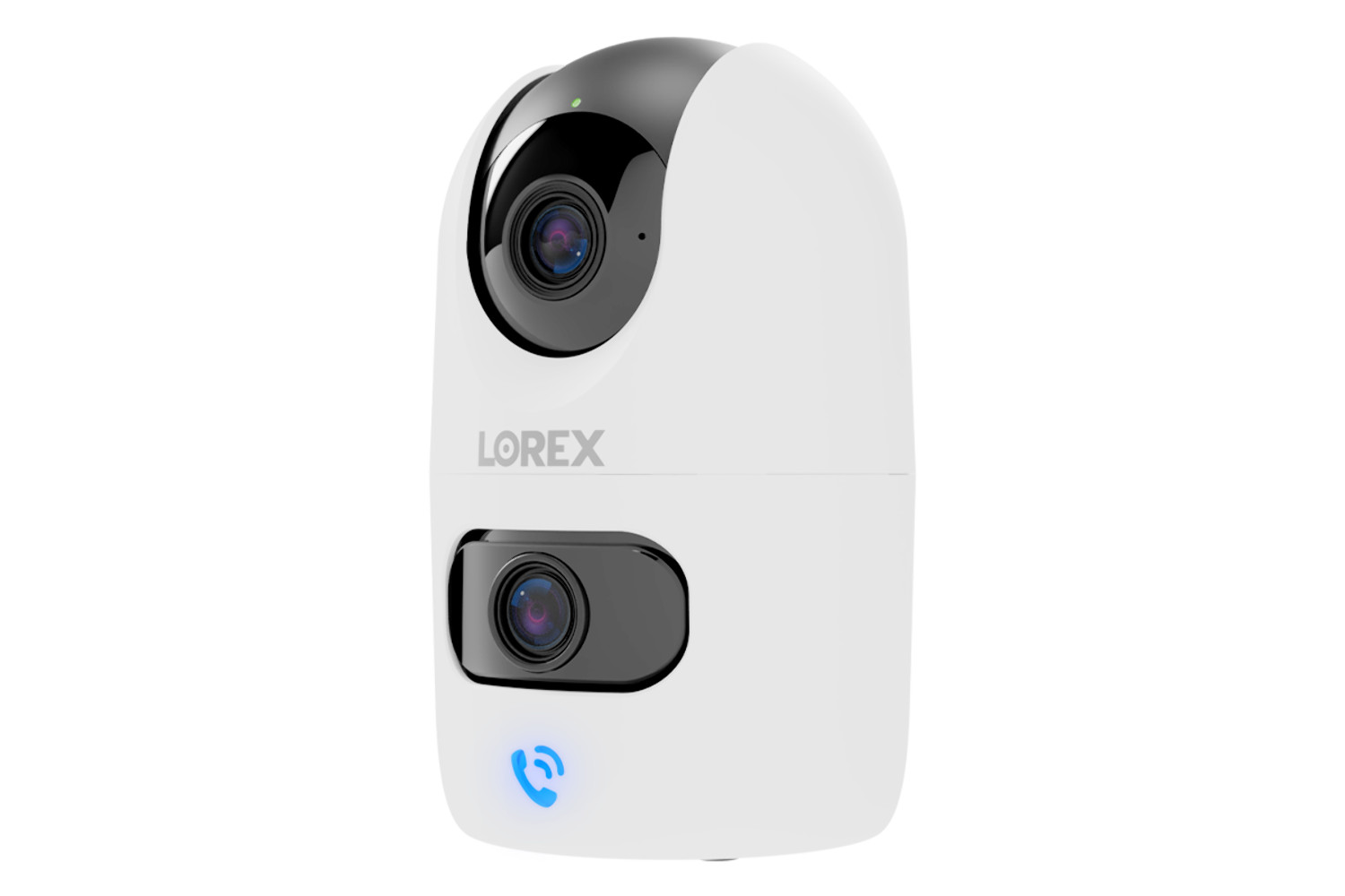 Lorex Connect | NEW APP | 2K Dual-Lens Indoor Pan-Tilt Wi-Fi Camera