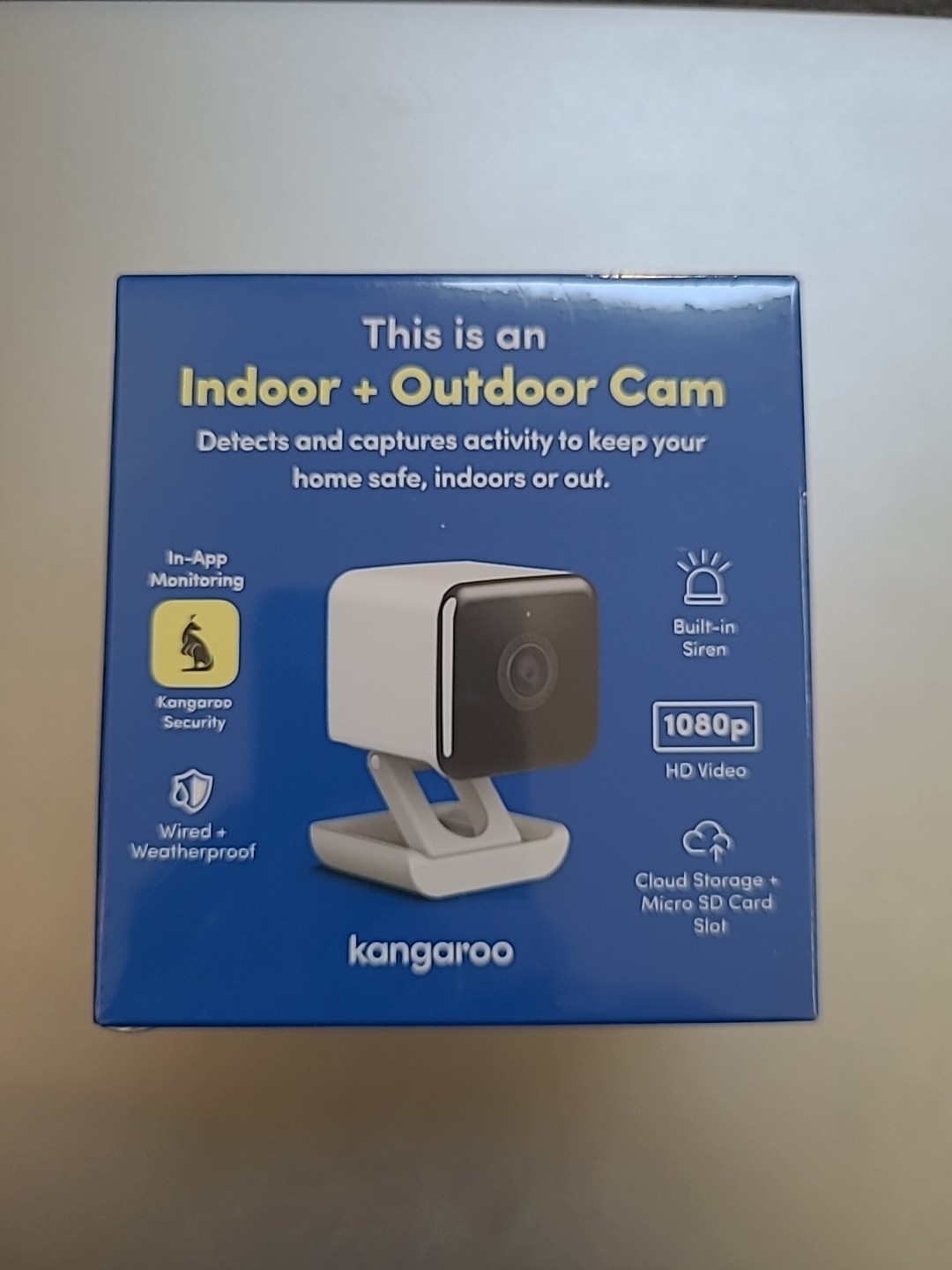 Kangaroo Indoor + Outdoor Cam Wired Security Camera (NEW SEALED)