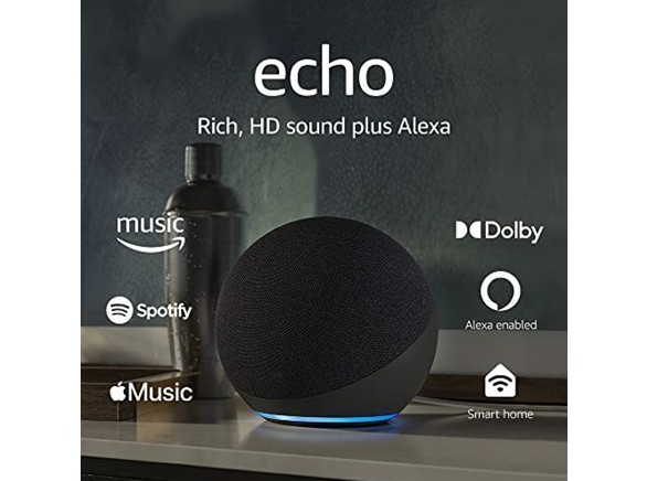 Amazon Echo (4th Gen) Smart Home Hub With Premium Sound Alexa Speaker Charcoal