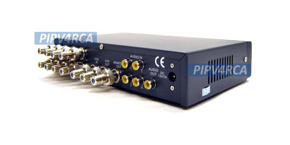 8-Channel Composite BNC RCA Video Combiner Multi-Viewer With Audio Support