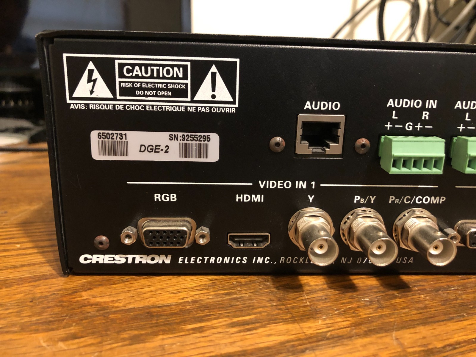 Working, Factory Defaults Crestron DGE-2, Display not Included