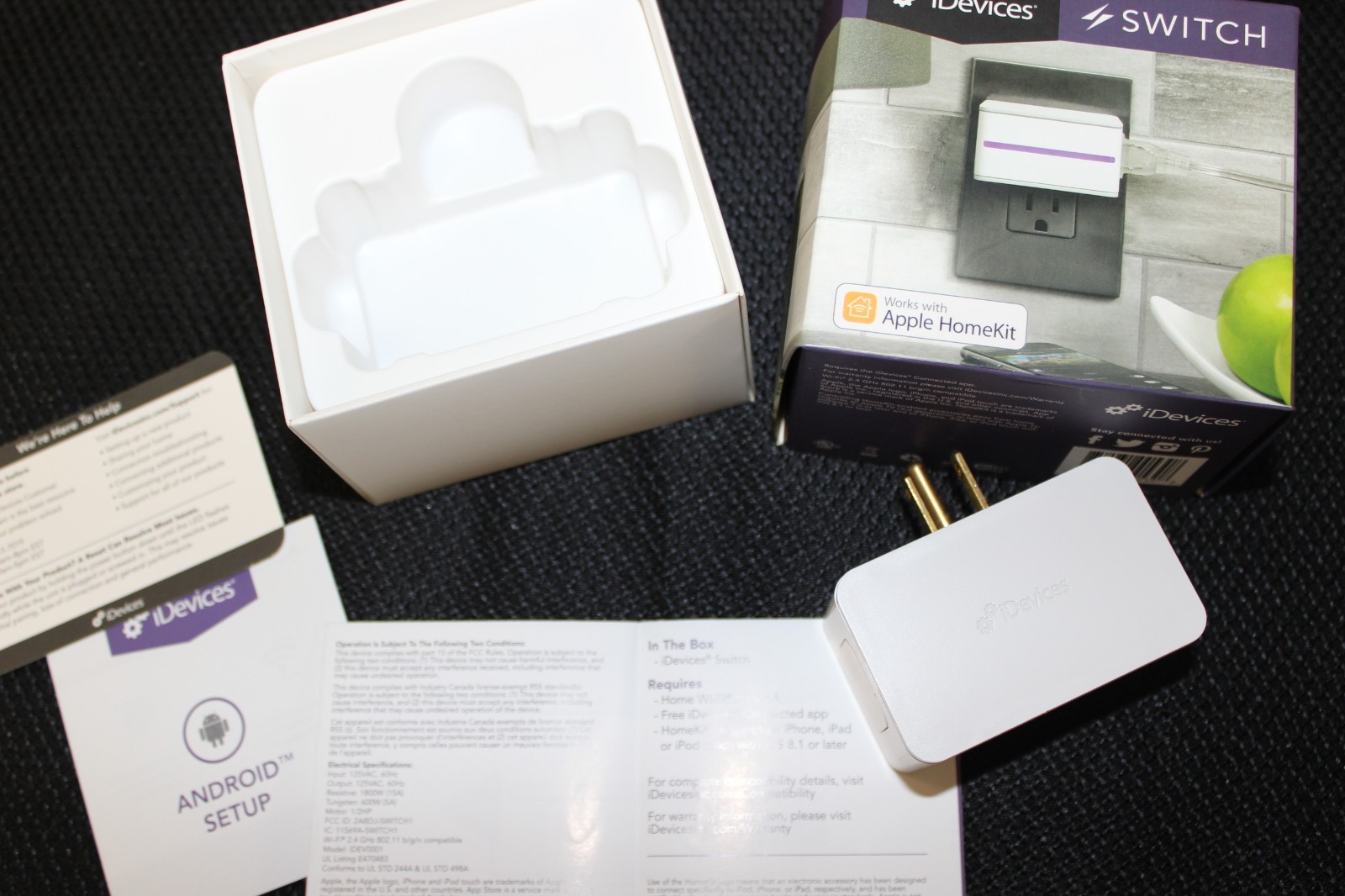iDevices Switch Works with Apple Home Kit control your home with your voice