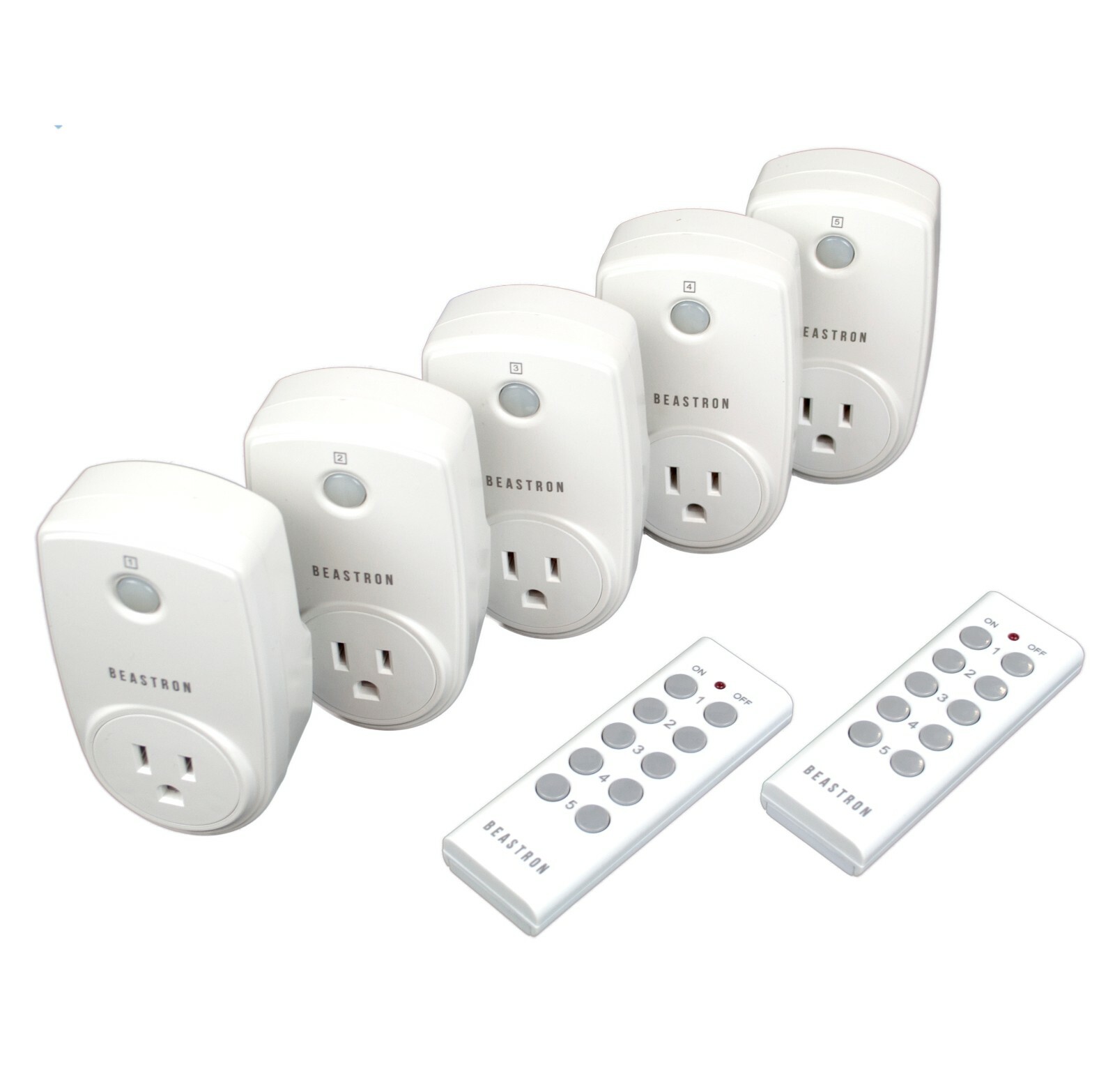 Remote Control Electrical Outlet Switch for Lights and Household, White