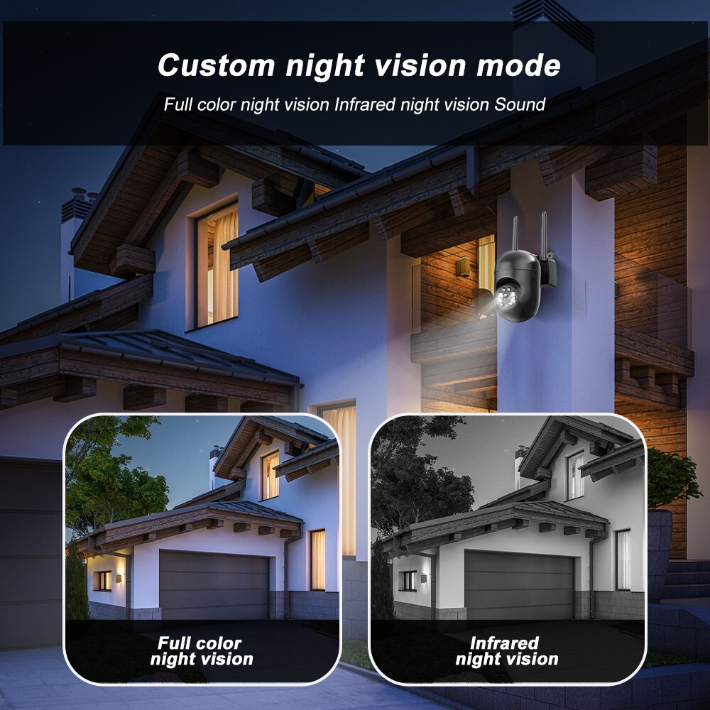 5MP WiFi Security Camera PTZ Wireless 2.4G WIFI Audio Home Outdoor 2-Way Audio