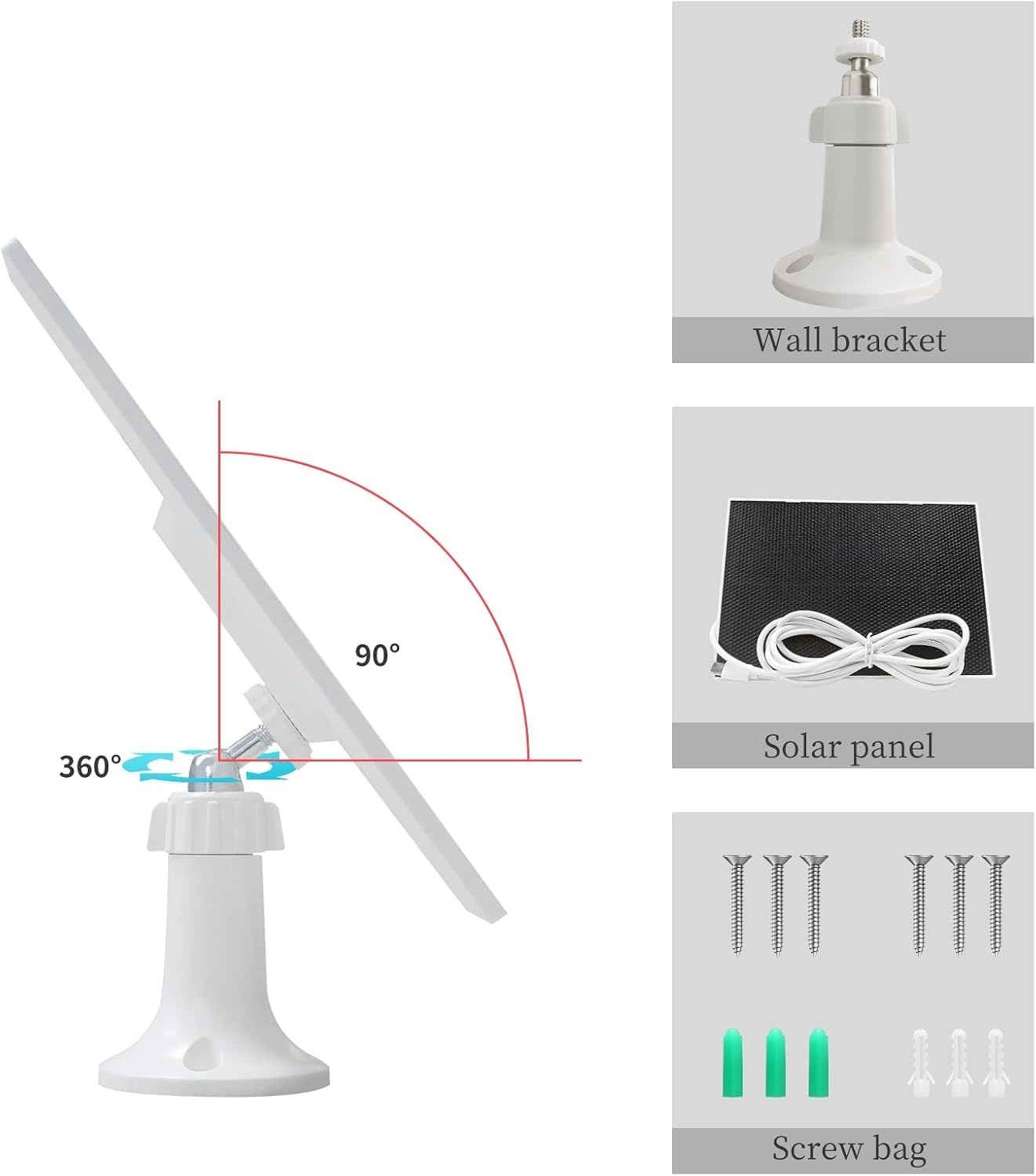 4W Waterproof Solar Panel Charger for Outdoor Security Cameras – 22% Efficiency