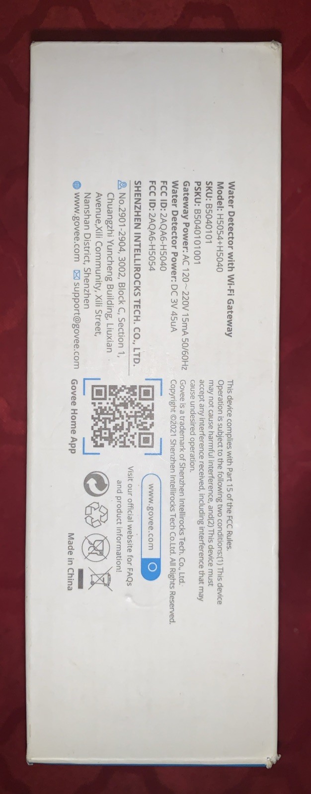 Govee Water Detector 3 Pack with RF Wi-Fi Gateway H5054 + H5040 OpenBox.