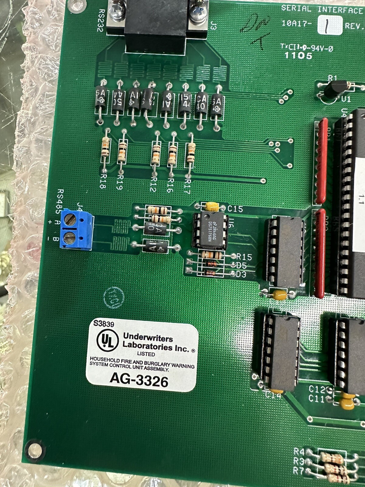 HAI LEVITON 9 Pin Serial Board 10A17-1