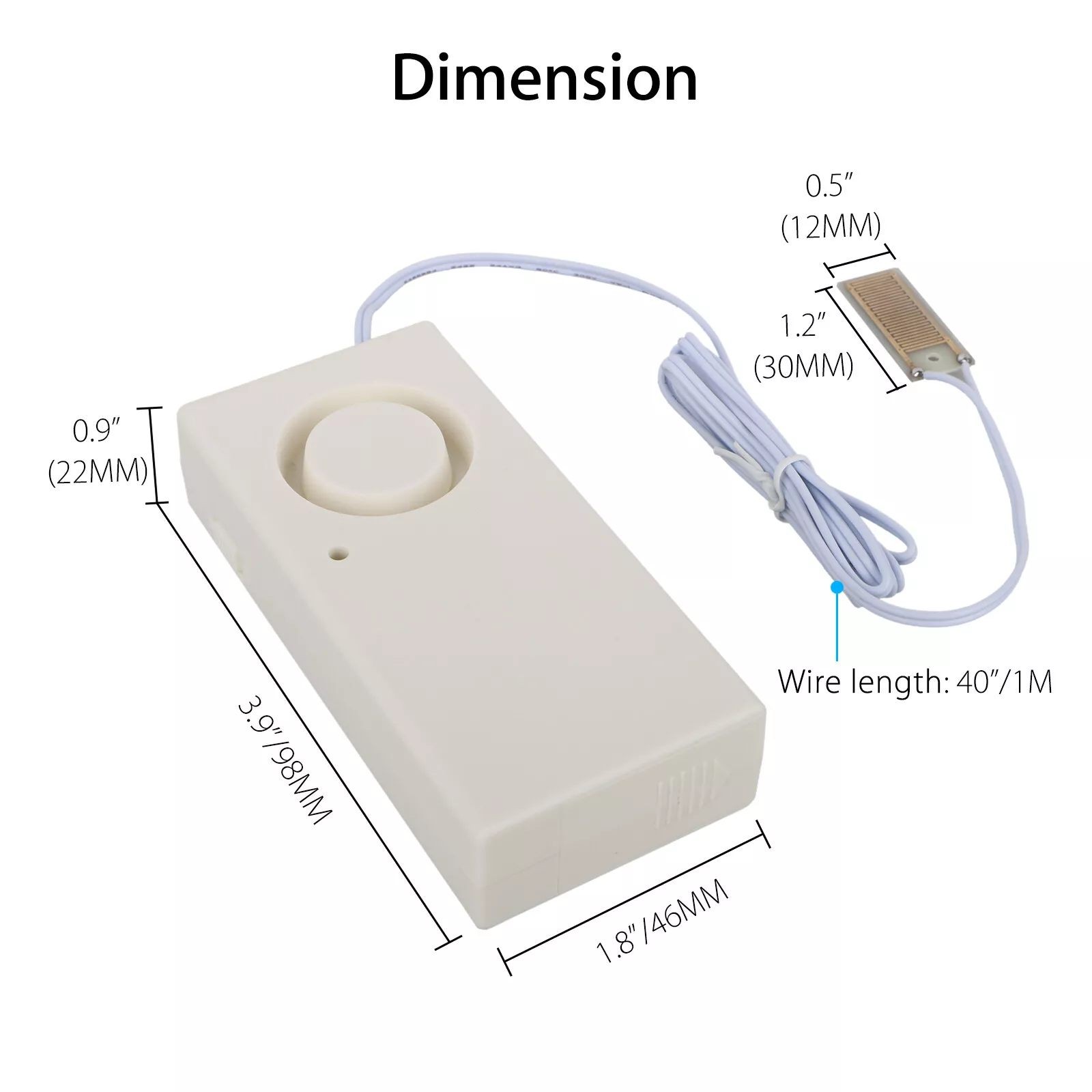 New Water Leak Alarm Flood Level Overflow Detector Sensor Home Security Alert