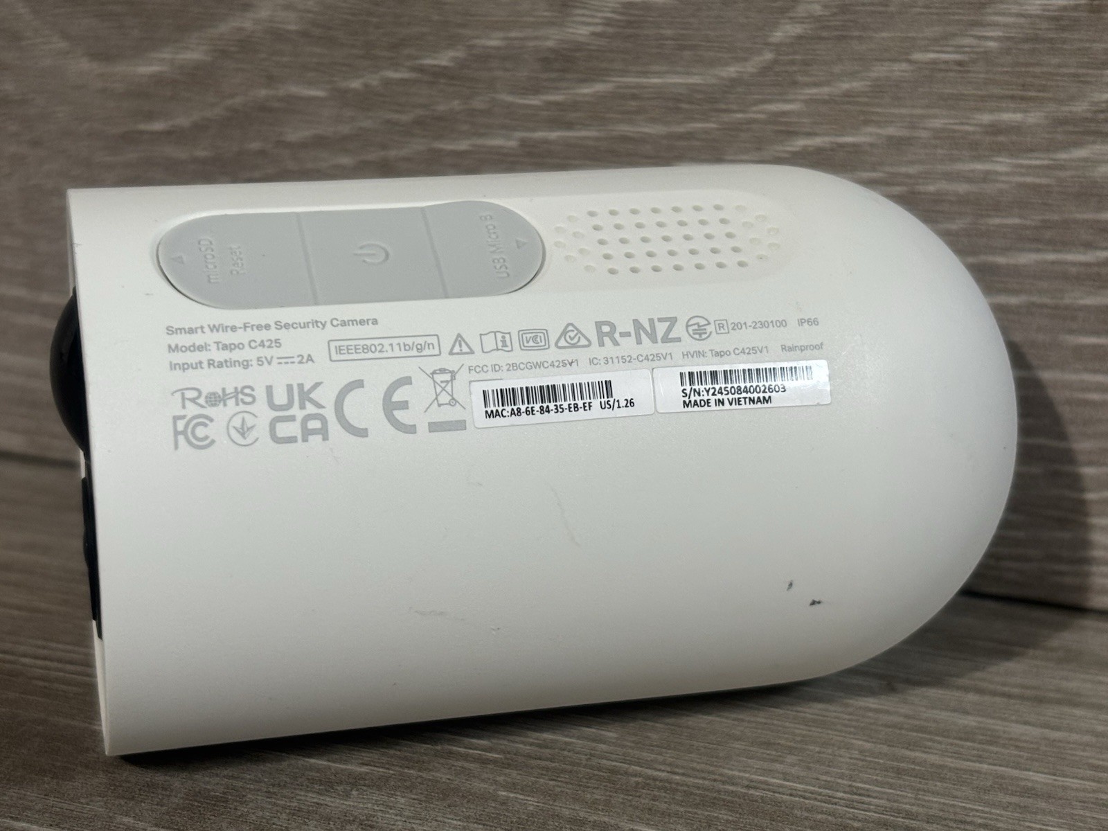 TP-LINK Tapo C425 Smart Wire-Free Security Camera 2K – REPLACEMENT CAMERA ONLY –