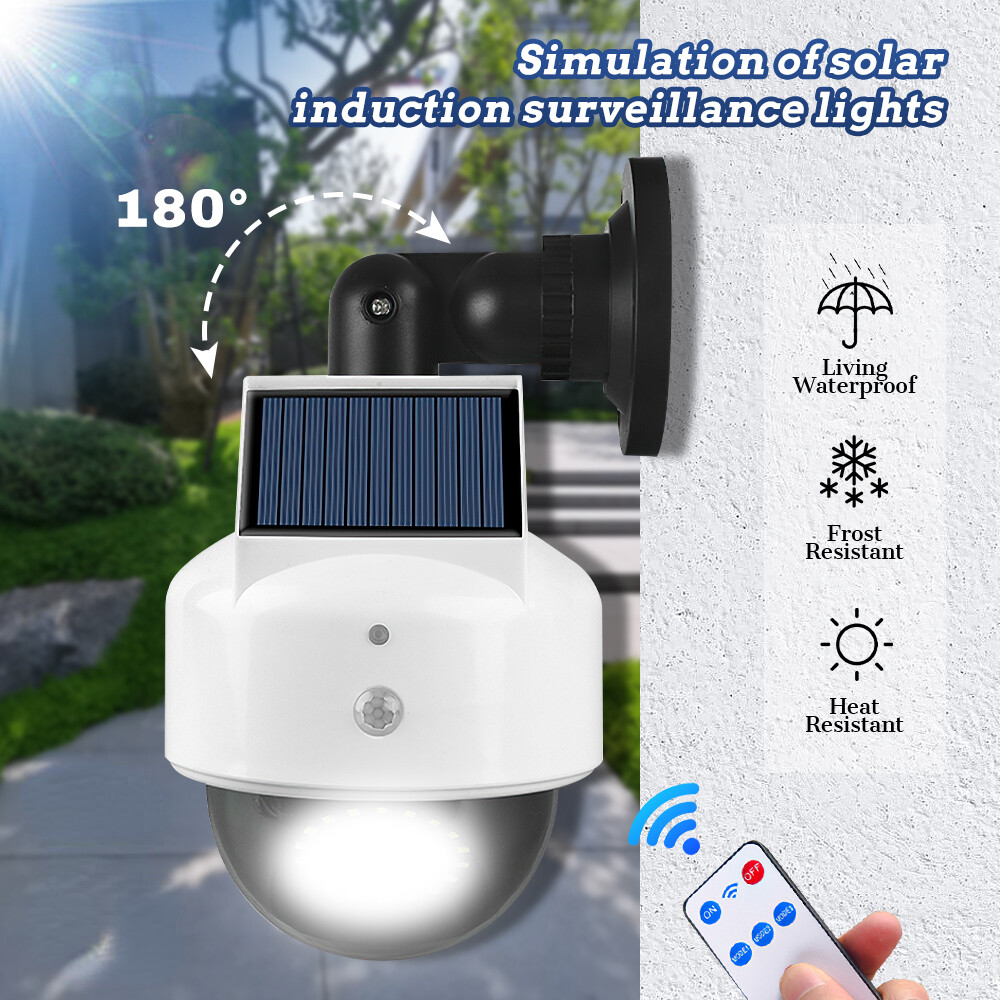 Dummy Camera Fake Security CCTV LED Solar Motion Sensor Light Outdoor Wall Lamp