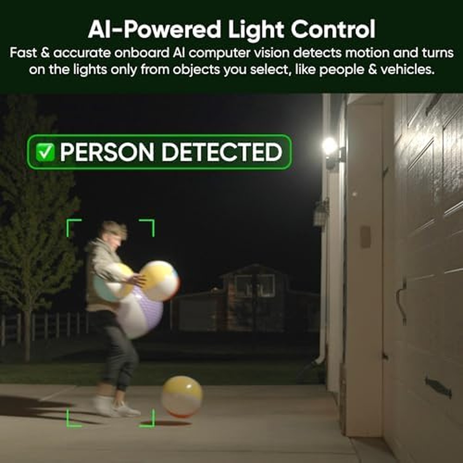 WYZE Floodlight Camera Pro, 2K HD Outdoor Security Camera with 180° Wide Vi