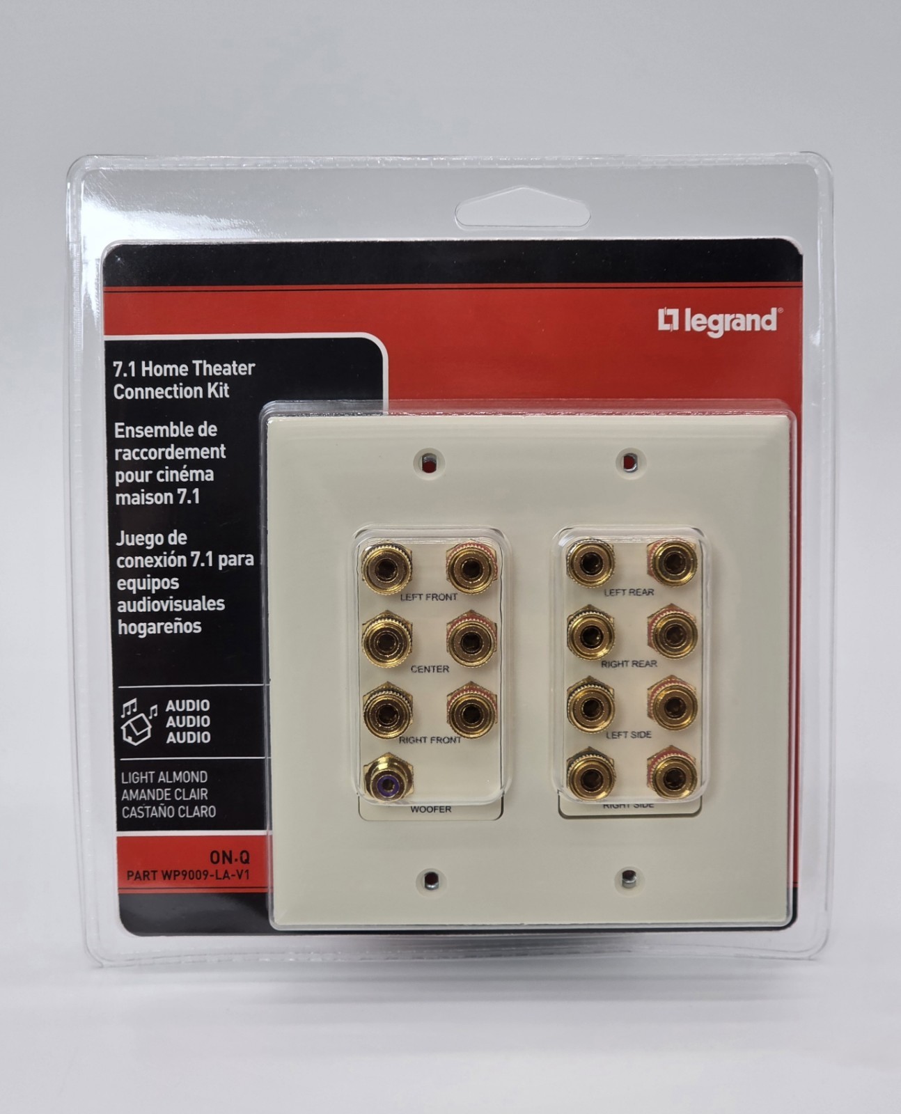 Legrand 7.1 Home Theater Connection Kit Light, Light Almond, WP9009-LA-V1