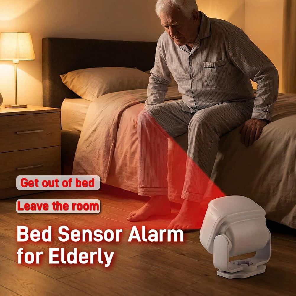 Motion Sensor Doorbell for Business, Bed Alarm for Elderly Dementia | Door Chime