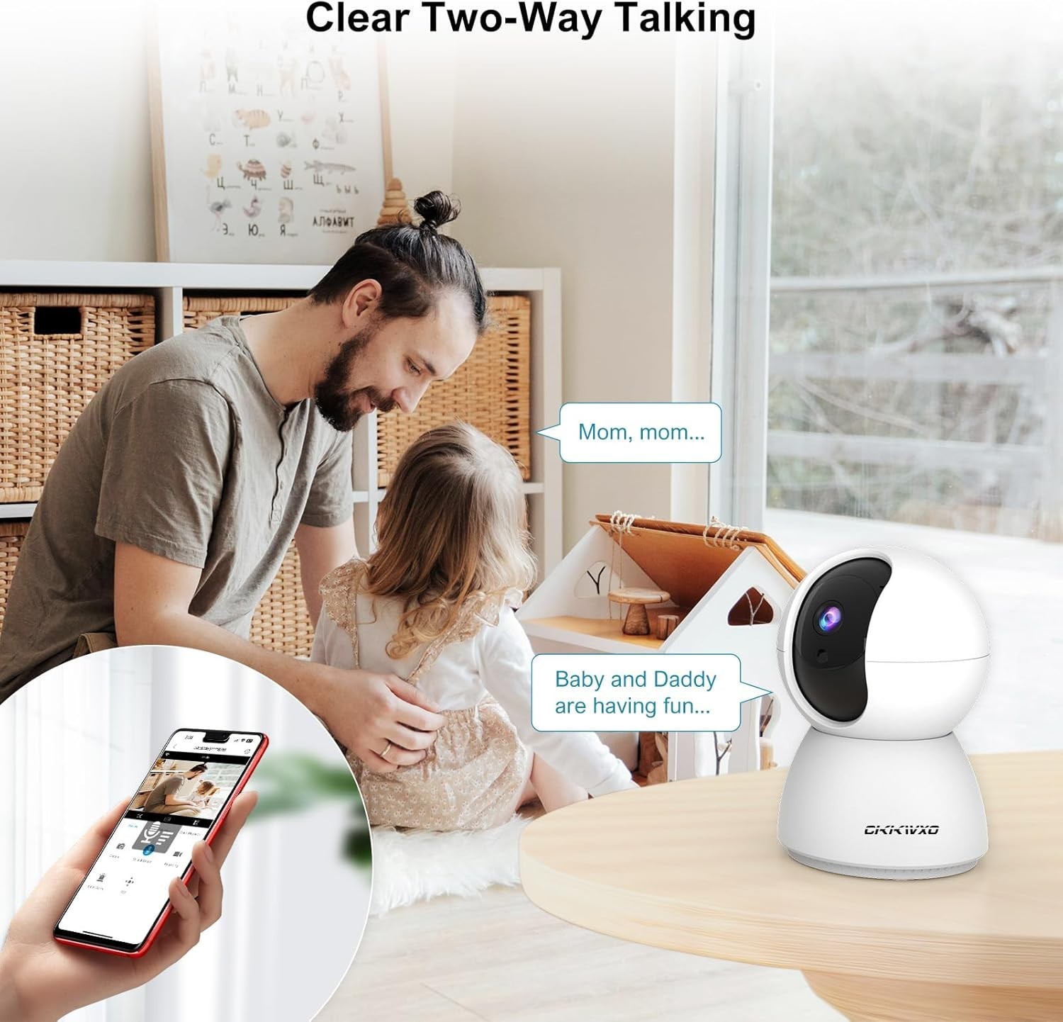 Incredible 2.4/5GHz Wi-Fi Indoor Camera – Ideal for Pet & Baby Monitoring