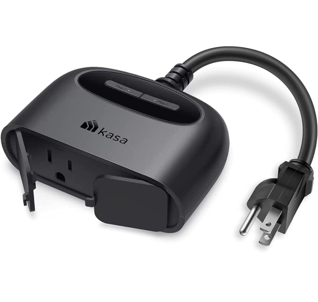 Kasa Outdoor Plug Smart Home Wi-Fi Outlet with 2 Sockets IP64 Weather Resistance