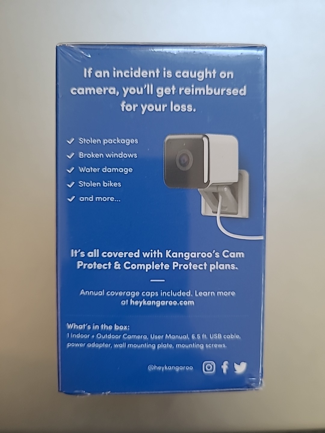 Kangaroo Indoor + Outdoor Cam Wired Security Camera (NEW SEALED)