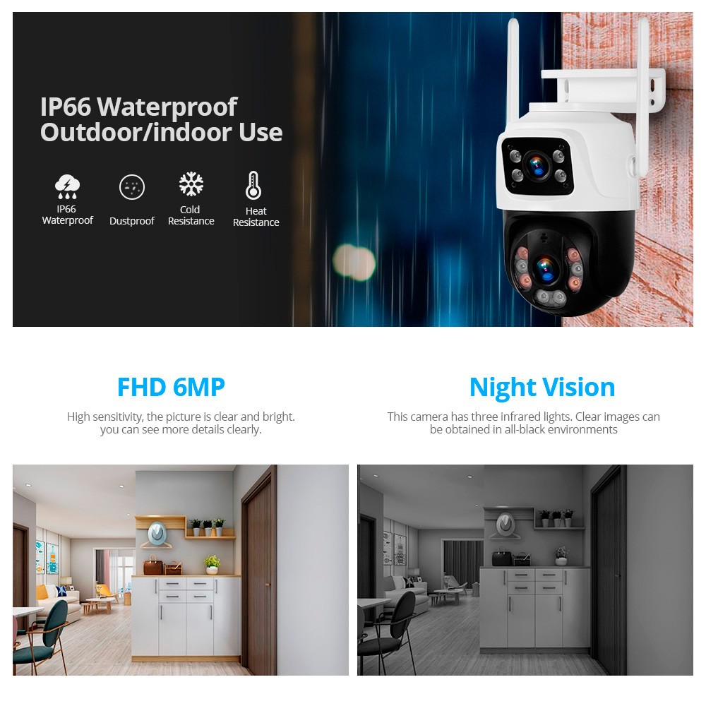 8CH Wireless NVR Kit 6MP Smart IP Cameras H.265+ Night Vision Home Surveillance