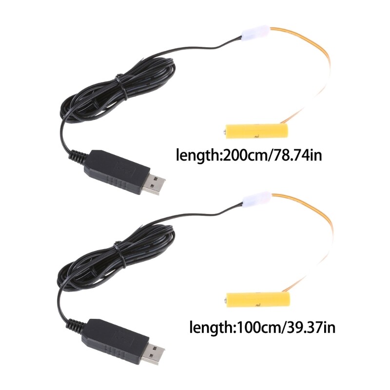USB to 4.5V LR03 3A Battery Eliminating Adapter Cord False Battery Cable Wire