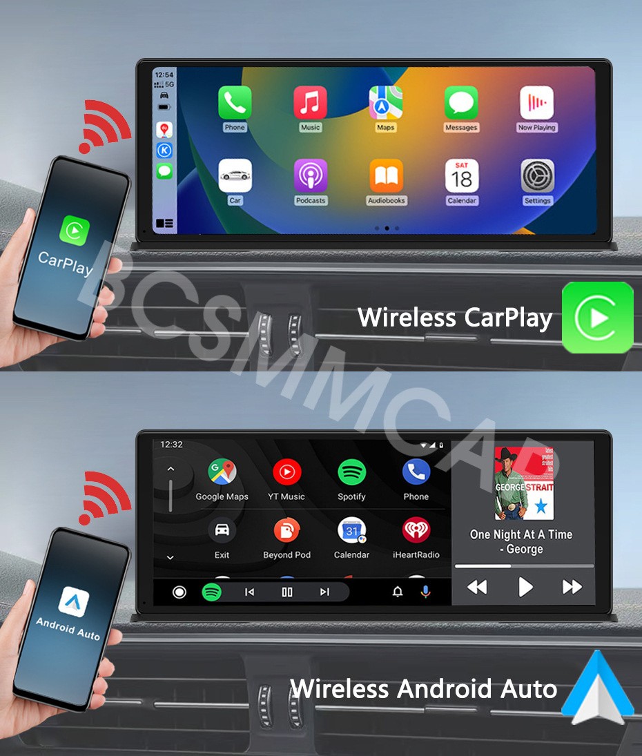 5K Dash Cam Car DVR Front Rear Camera Parking Monitor For Apple Carplay With Cam