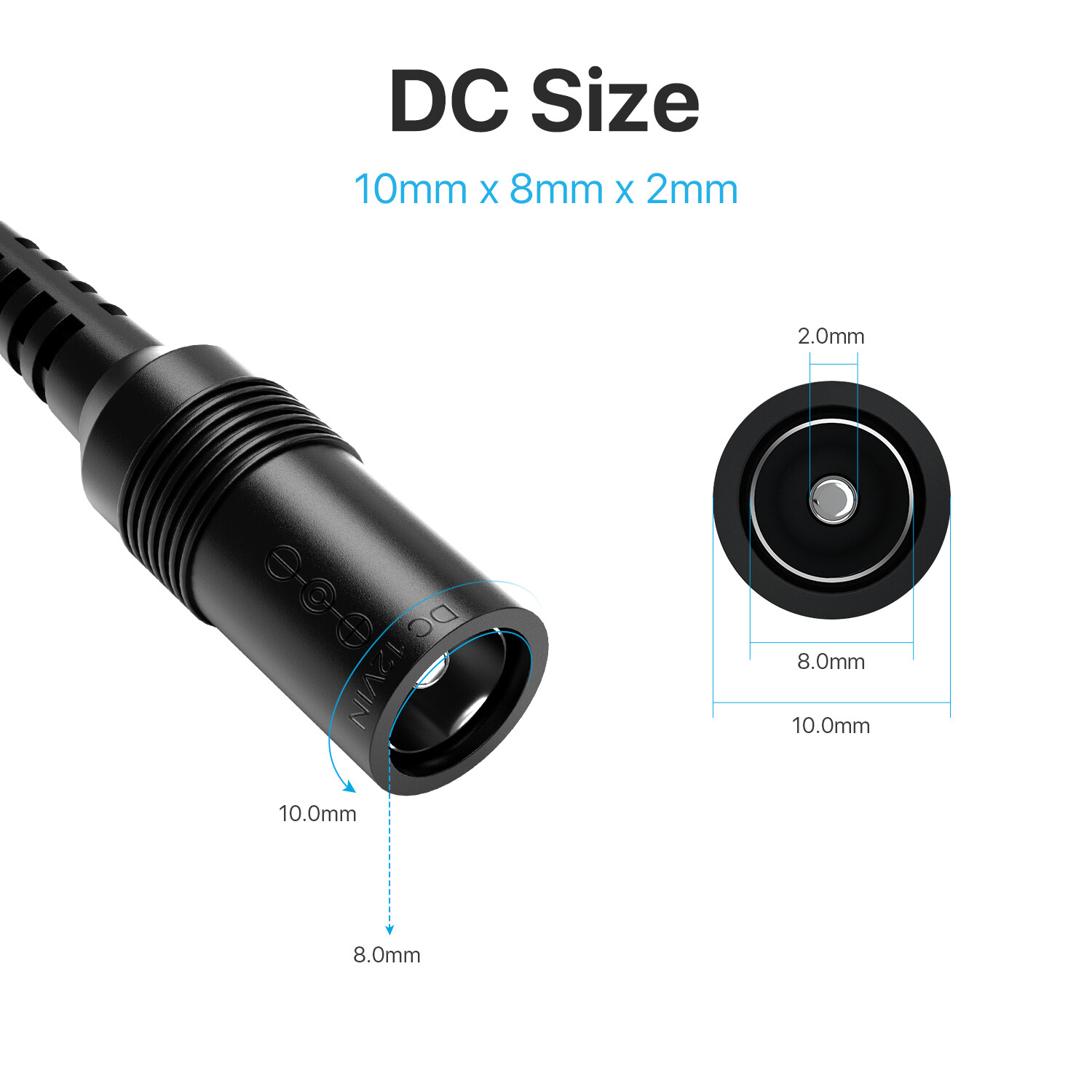 ZOSI DC 1 to 4 Way Power Splitter Adapter Cable Cord for CCTV Security Camera