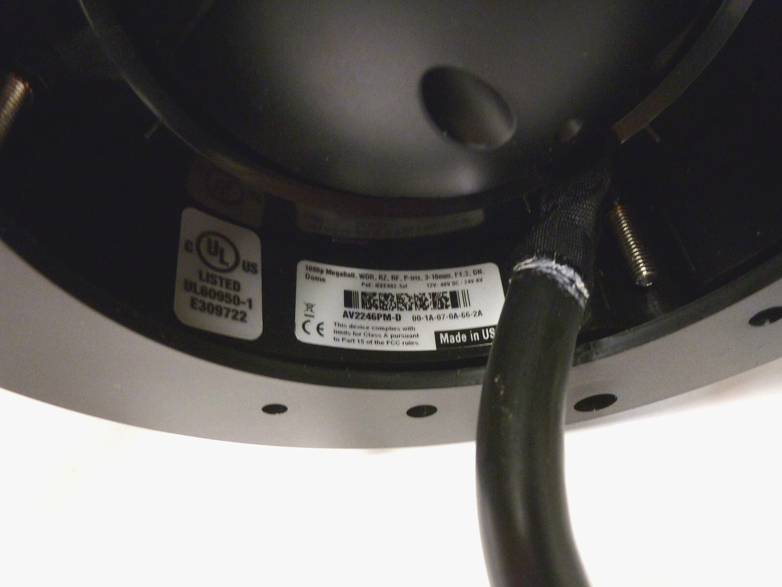 Arecont Vision AV2246PM-D-LG 1080p MegBall WDR RZ RF P-Iris 3-10mm F1.3 Camera