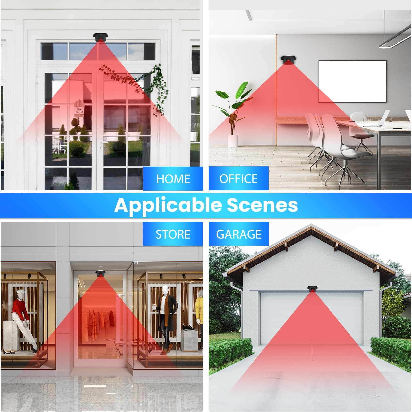 Wireless Driveway Alarm Motion Sensor 600ft Range Microwave Infrared Outdoor