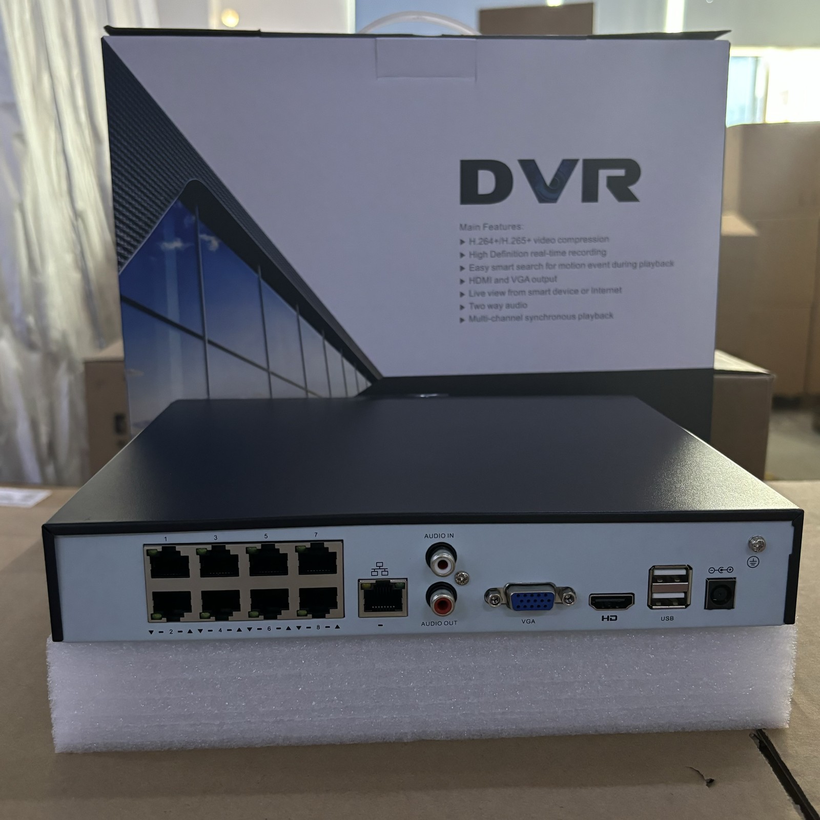 Vikylin 8ch CCTV System 5MP Camera Full Color IR Audio Outdoor 4k 8 POE NVR Lot