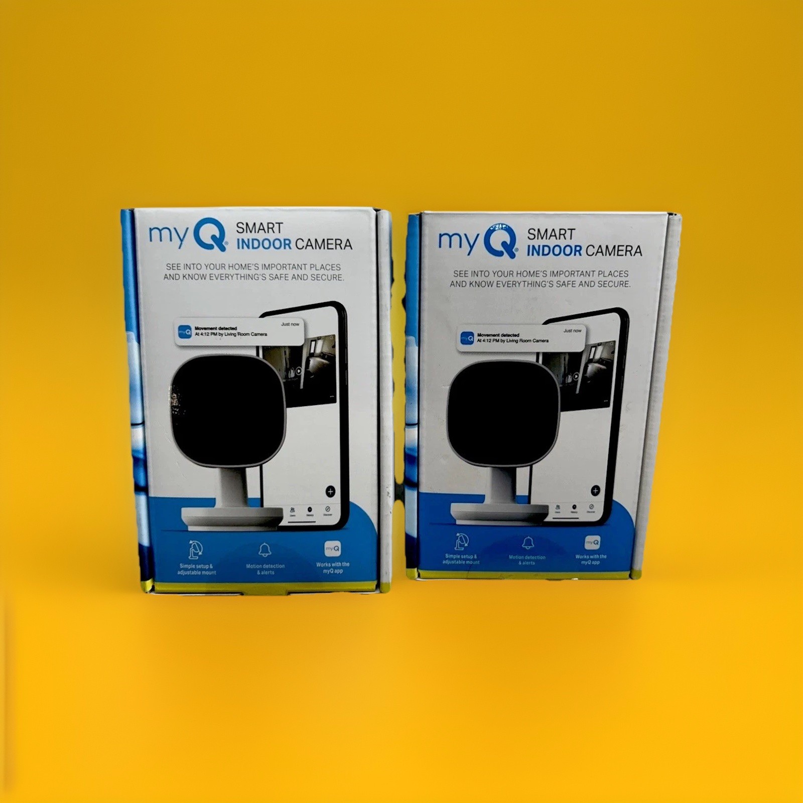 myQ Smart Indoor WiFi Security Camera HD Motion Alerts New Sealed Chamberlain