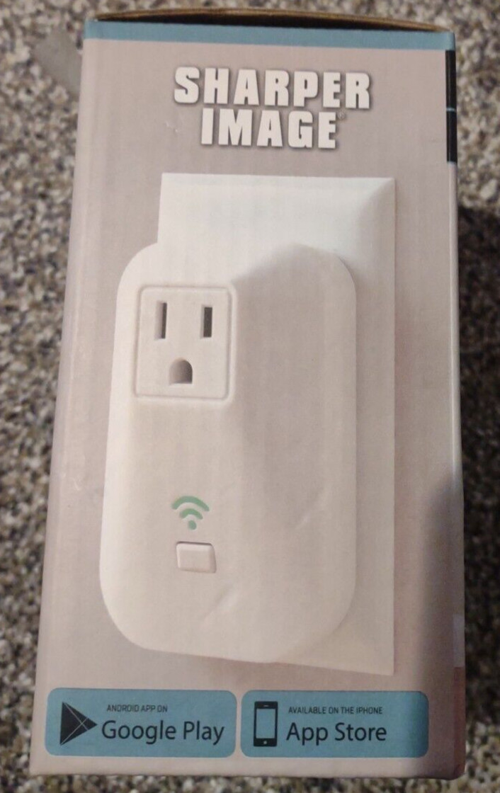 NEW Sharper Image Wi-Fi Socket Outlet Smart Wireless Smartphone iPhone Android