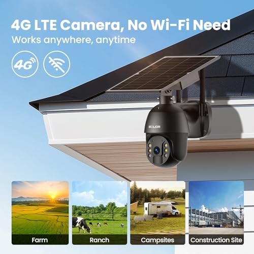Soliom S600 4G LTE Solar Security Camera Outdoor 4G CCTV No Wiring Night Vision