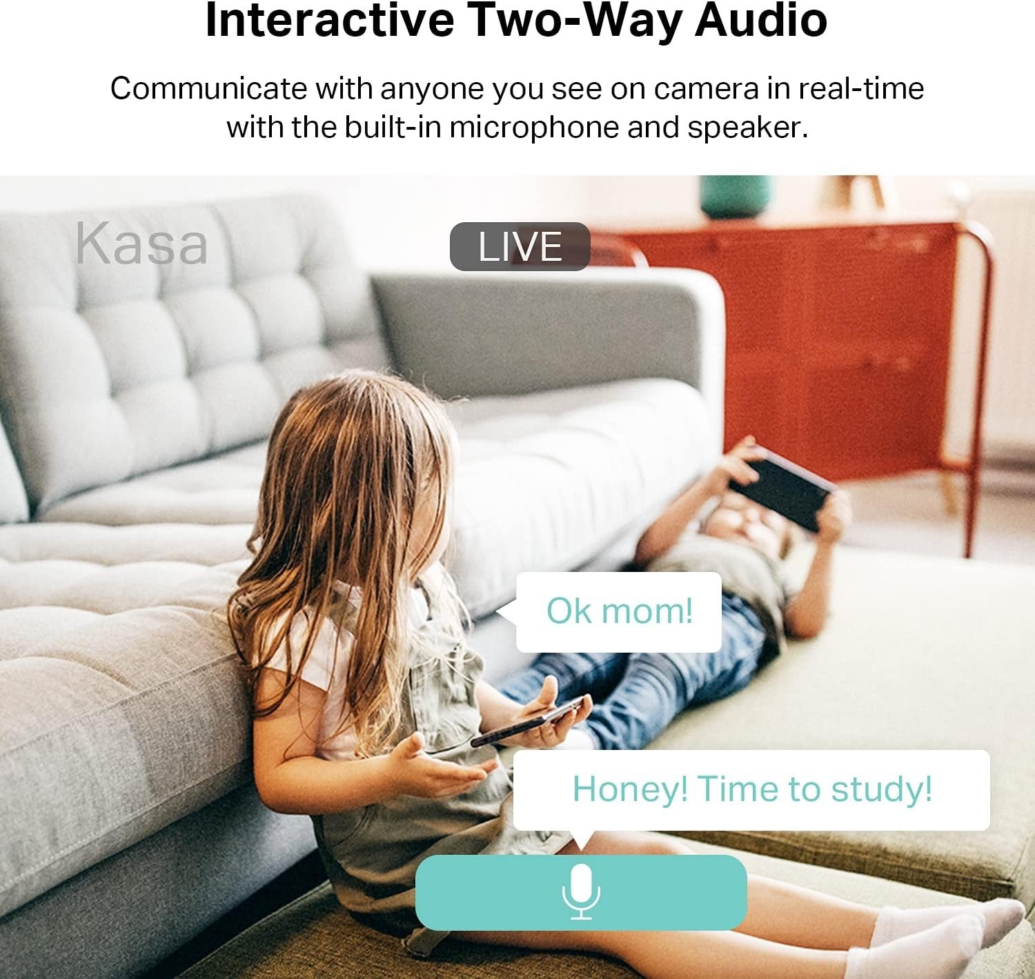 360° Viewing Kasa Smart Camera with Night Vision for Safe Indoor Monitoring