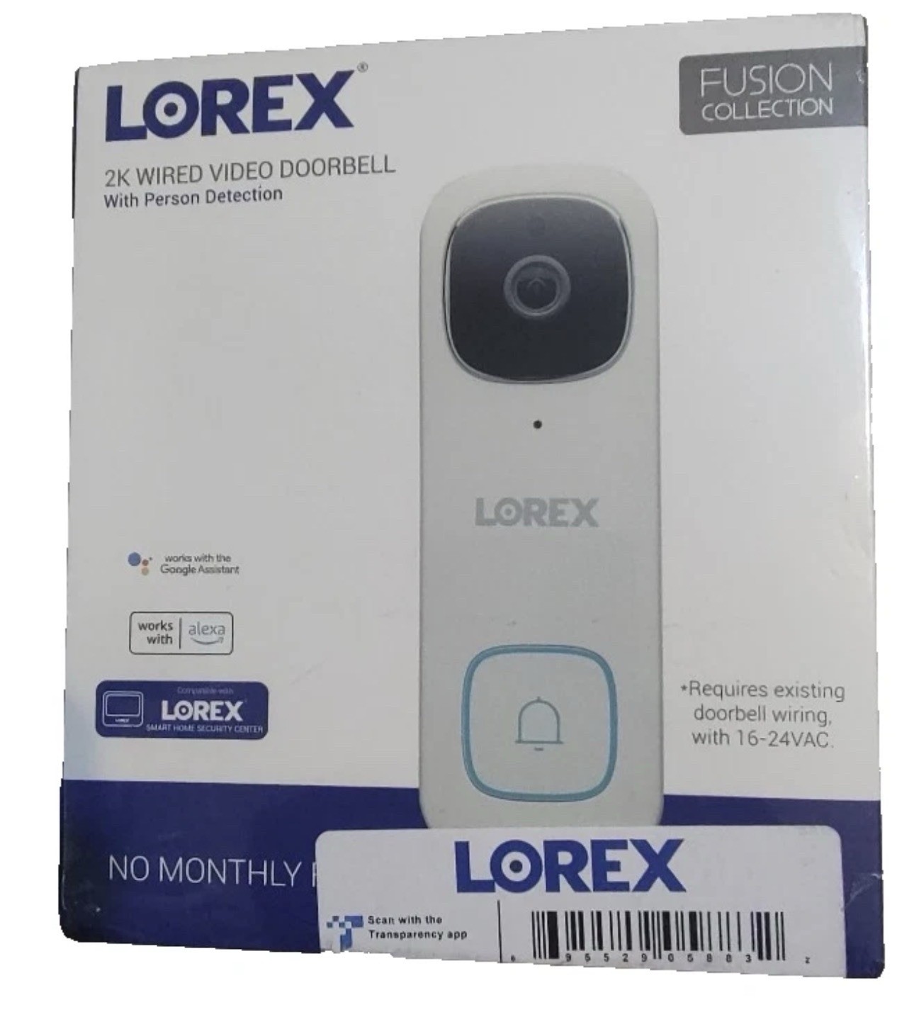 Lorex Smart 2K Wired Video Doorbell 32 GB New Sealed