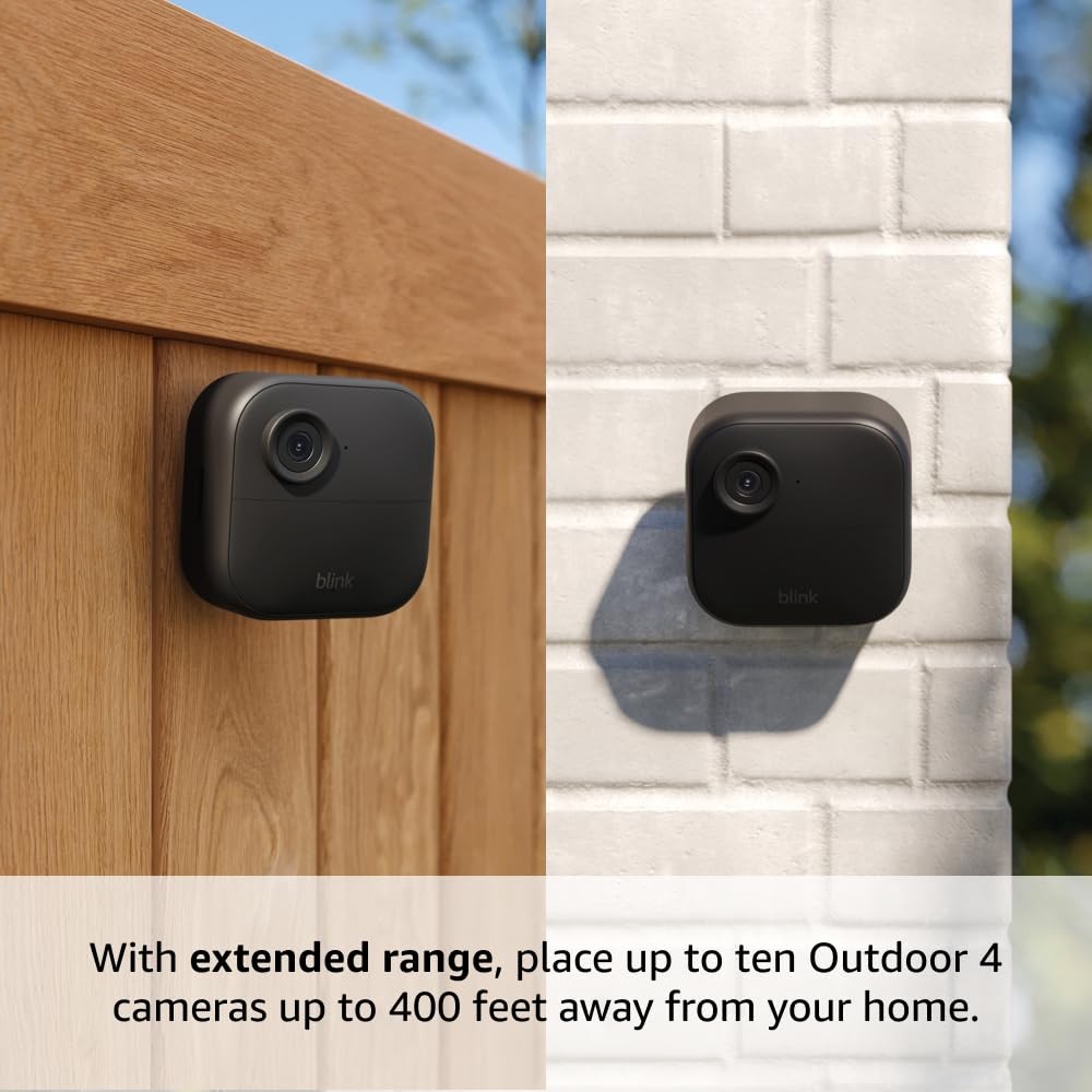 Blink Outdoor 4 XR 6 Pack Security Cameras Black