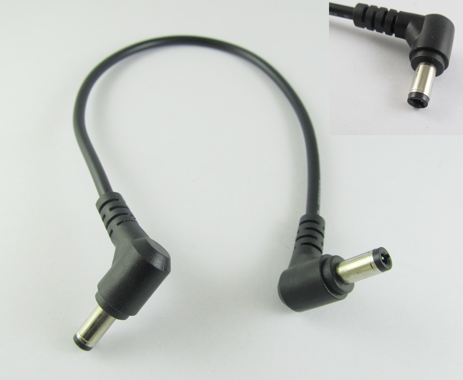 10x CCTV DC Power Cable 5.5×2.5mm Male Right Angle To 5.5x 2.5mm Male Right Cord