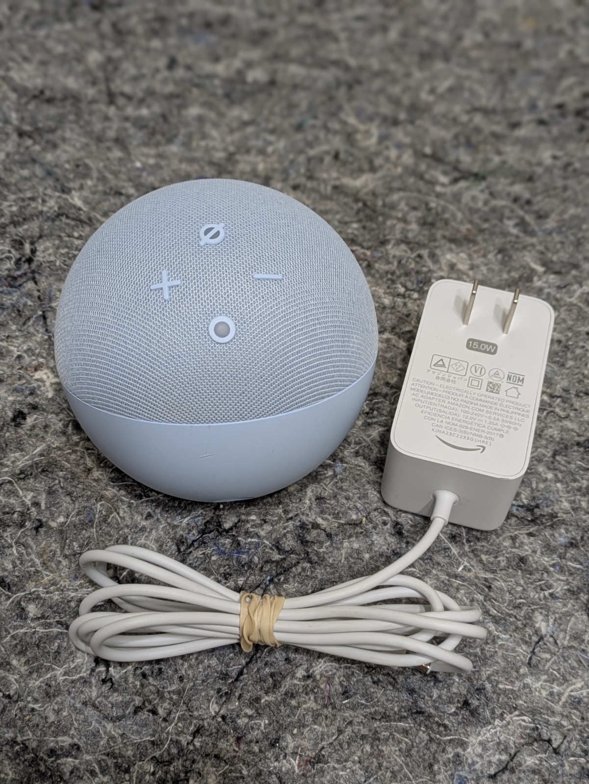 Amazon Echo Dot 5th Gen Smart Speaker (Light Blue) C4E8S3 + OEM Power Adapter