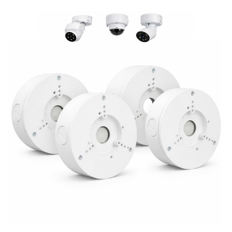 4 Pack PFA130-E Junction Box (ABS) for Indoor & Outdoor Surveillance – Mount …