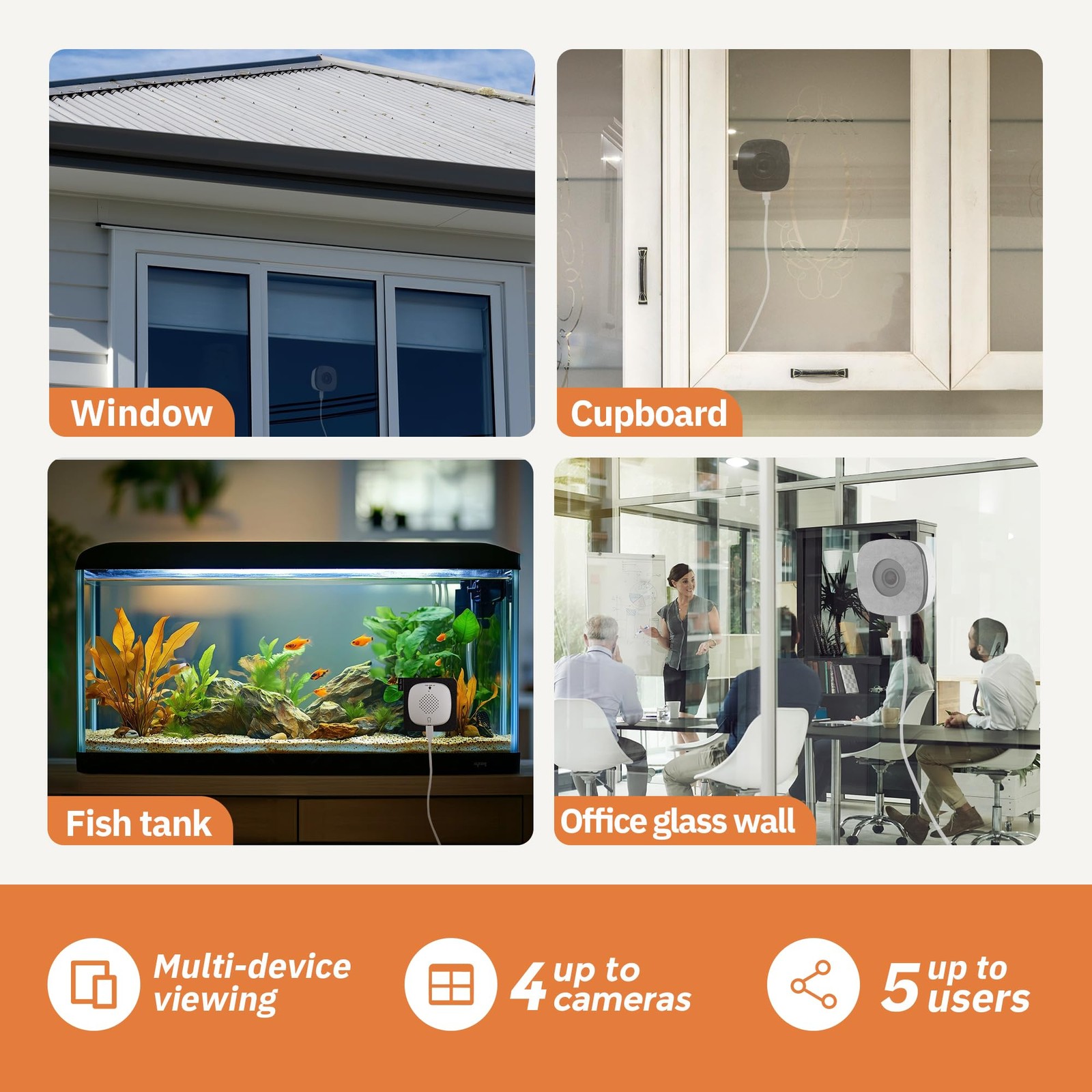 Girafit 3MP 2K Window Camera,2.4GHz & 5GHz WiFi Indoor Cameras for Home Security