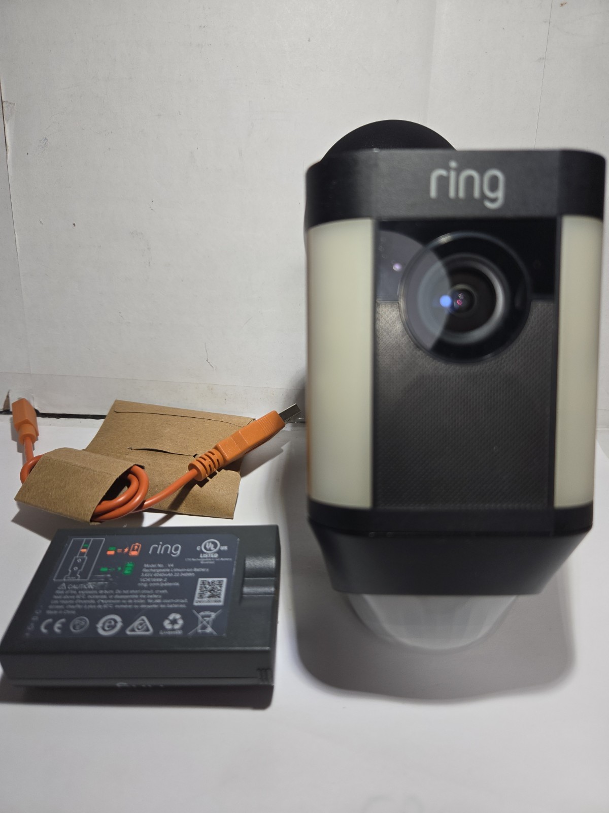 Ring Spotlight Cam Outdoor Battery Powered Security Camera Black