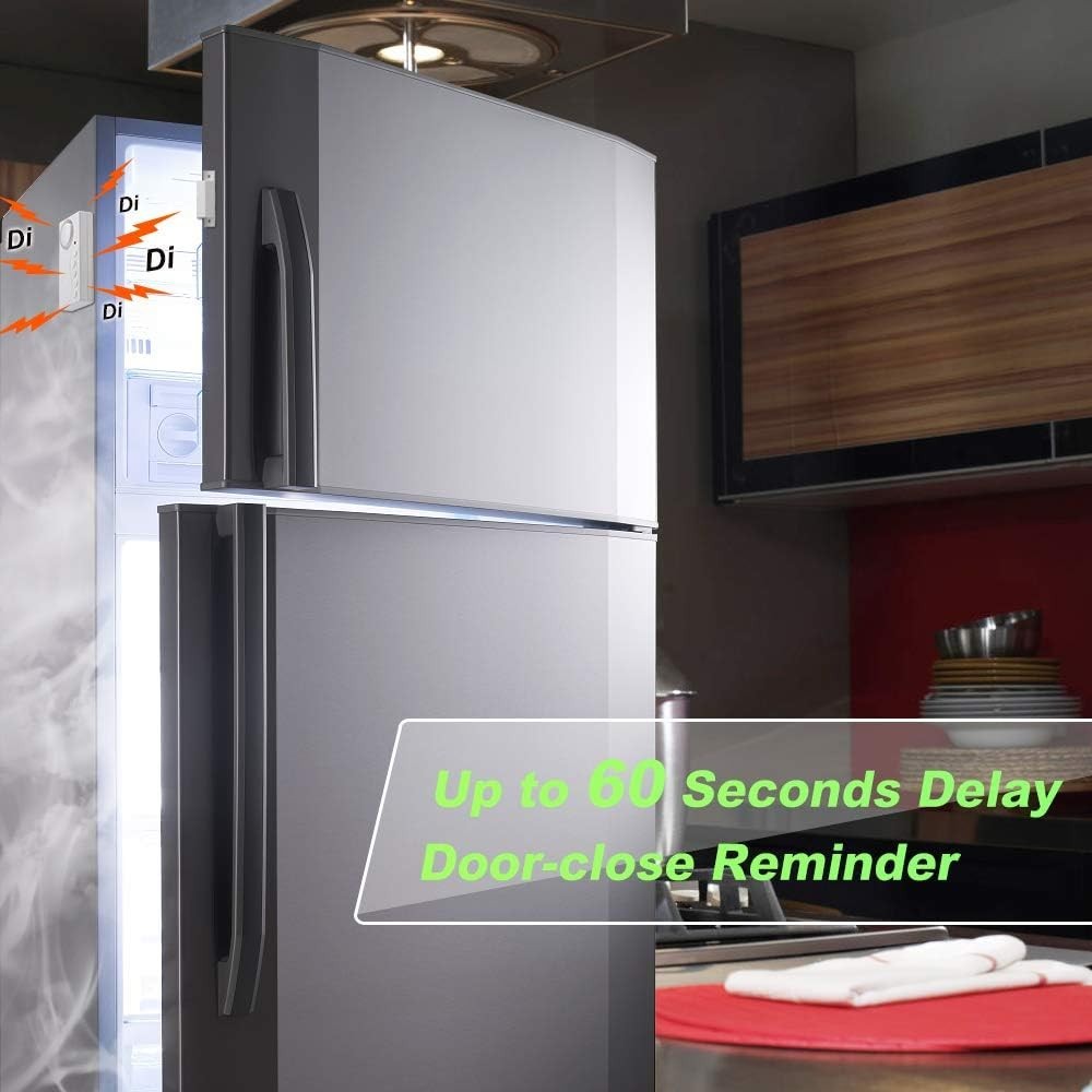 Freezer Door Alarm with Delay When Left Open, 3/15/30/60 Seconds Adjustable D…