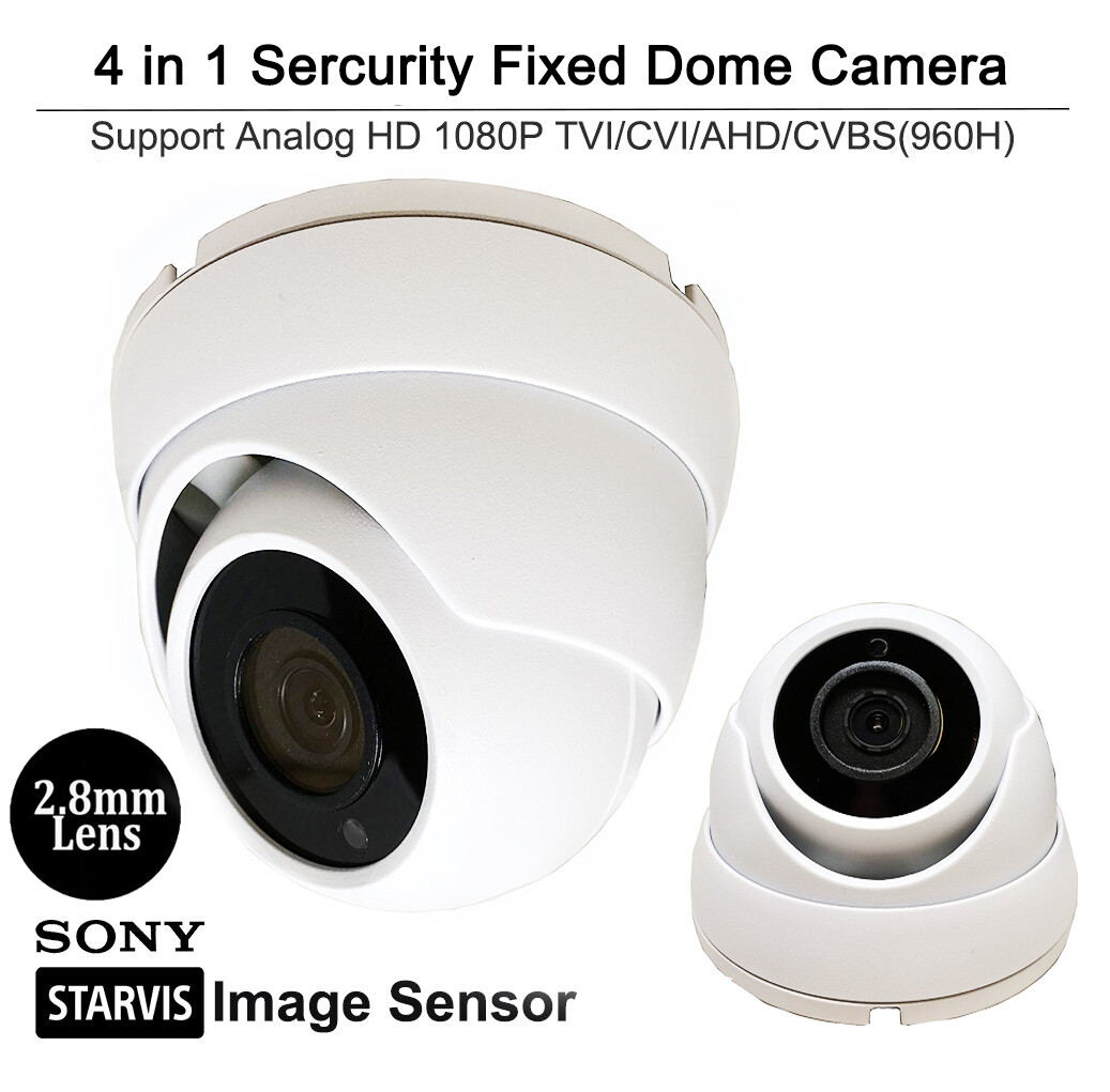 Security Camera System Wired DVR NVR 1080P HD 5in1 8CH Channel 2.8mm Fixed Lens