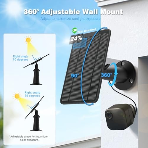 4 Pack 6W Solar Panel for Blink Outdoor 4（4th Gen Camera Solar Panel Charger
