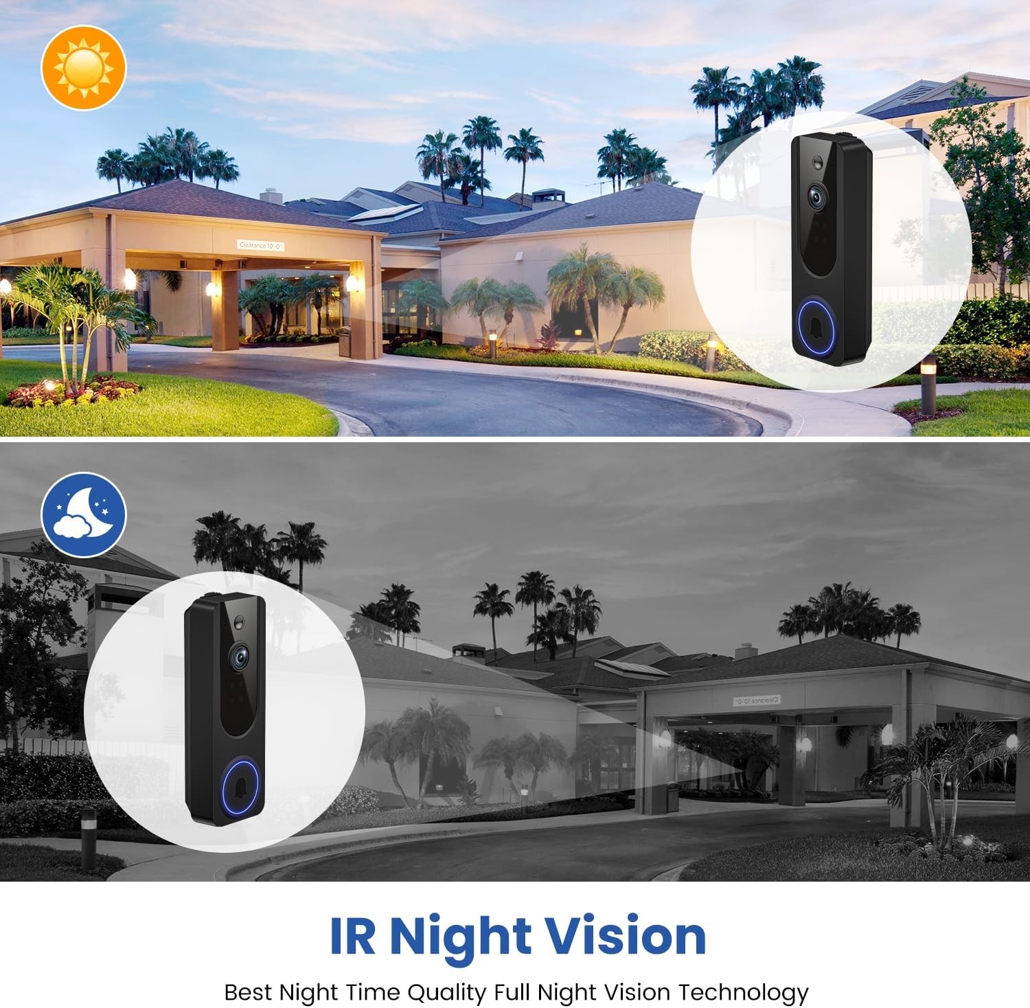Ring Video Doorbell 1080p HD Camera WI-FI Night Vision Motion Detection Wireless
