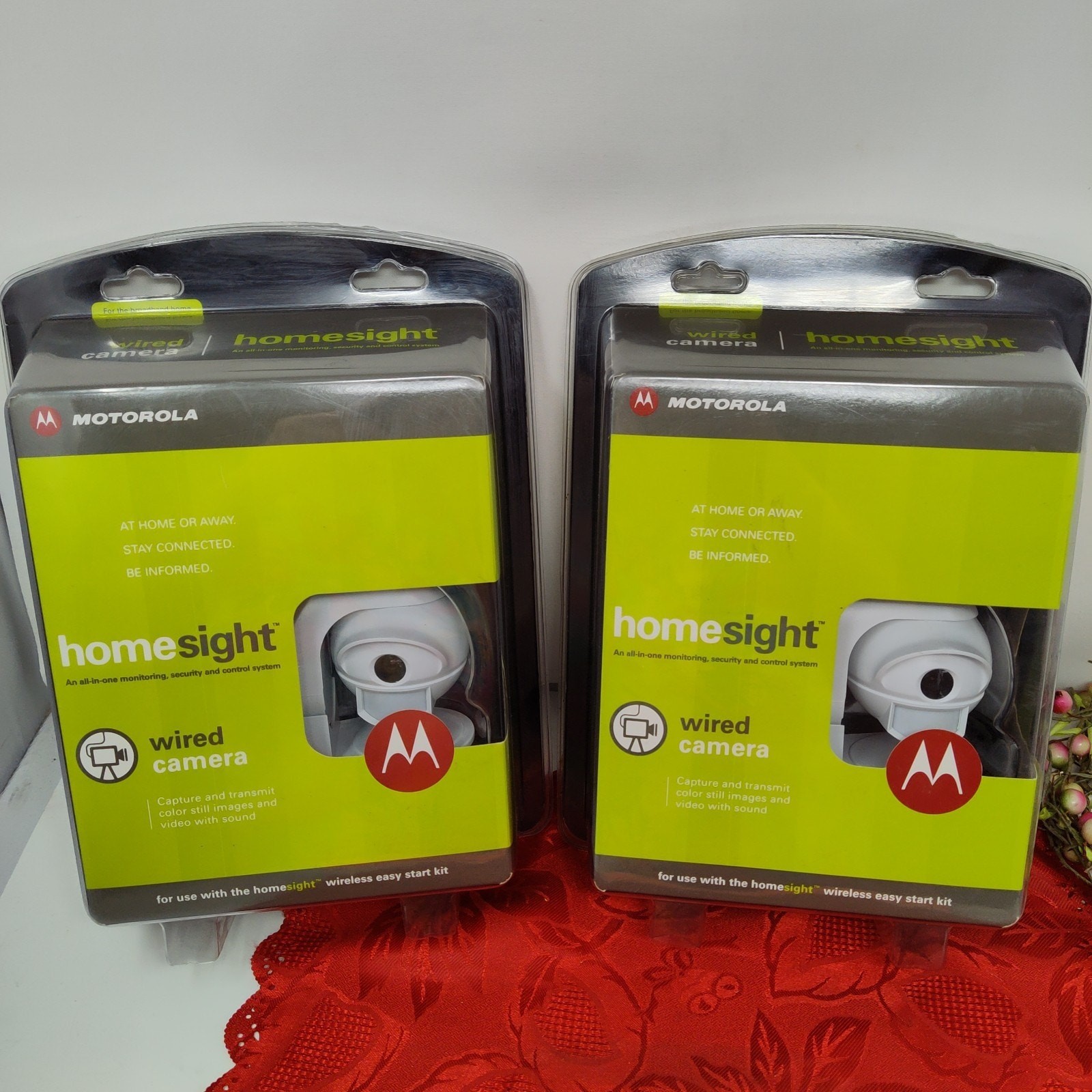 2X NEW Motorola HomeSight Monitoring Security Control System Wired Camera HMVC30