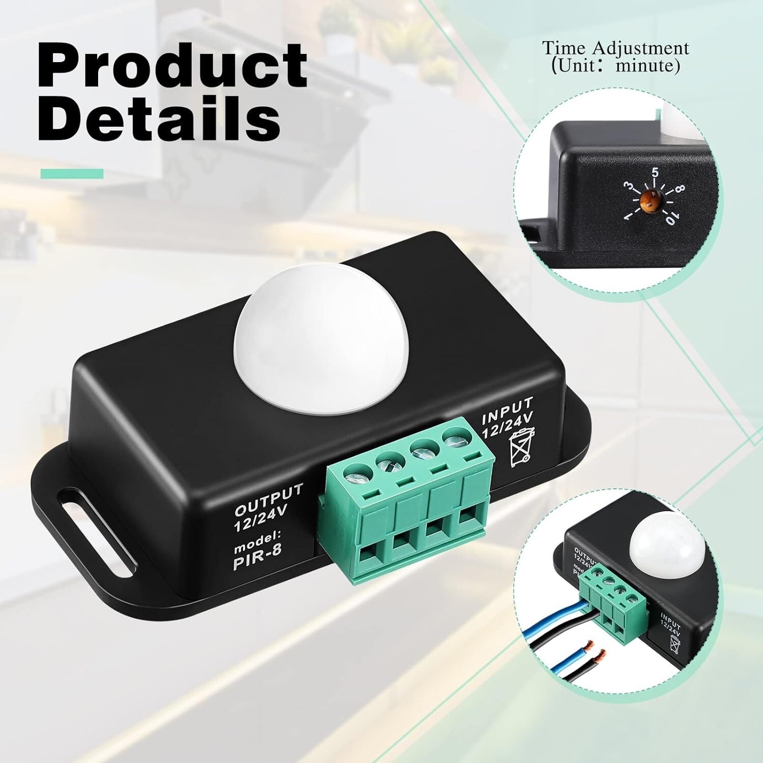 12-24V PIR Sensor LED Motion Sensor Switch Motion Timer Function Sign Controller