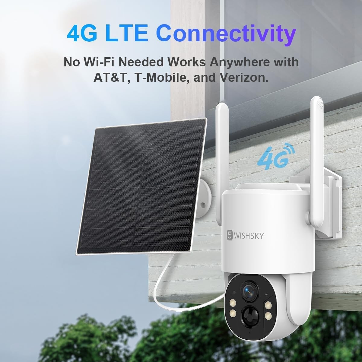 4G LTE Cellular Security Camera Wireless Outdoor Solar Charging *SHIPS TODAY*